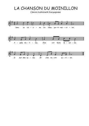 Téléchargez la partition de La chanson du moinillon en PDF